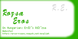 rozsa eros business card